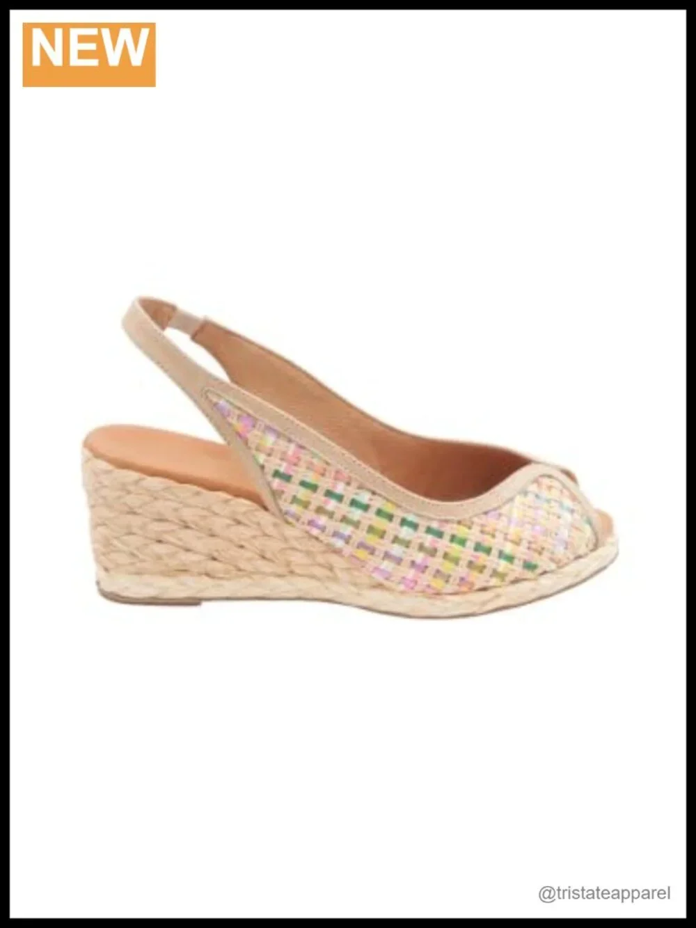Espadrille Wedge Sandals Leather Peep Toe Slingback